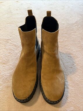 Marc Fisher Suede Chelsea Ankle Boots in Tan Brown